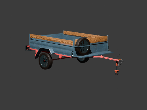 Car trailer Model 3D