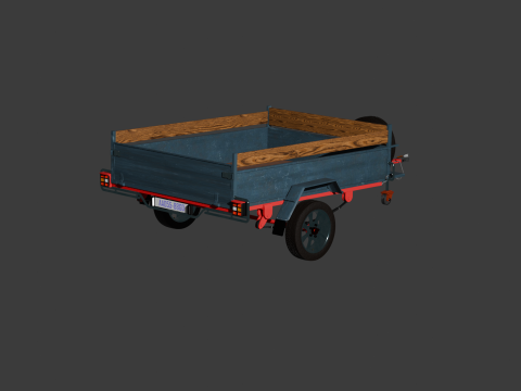 Car trailer 3D Модель