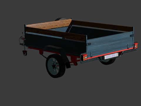 Car trailer 3D Модель