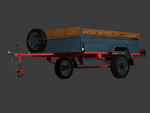 Car trailer 3D Модель