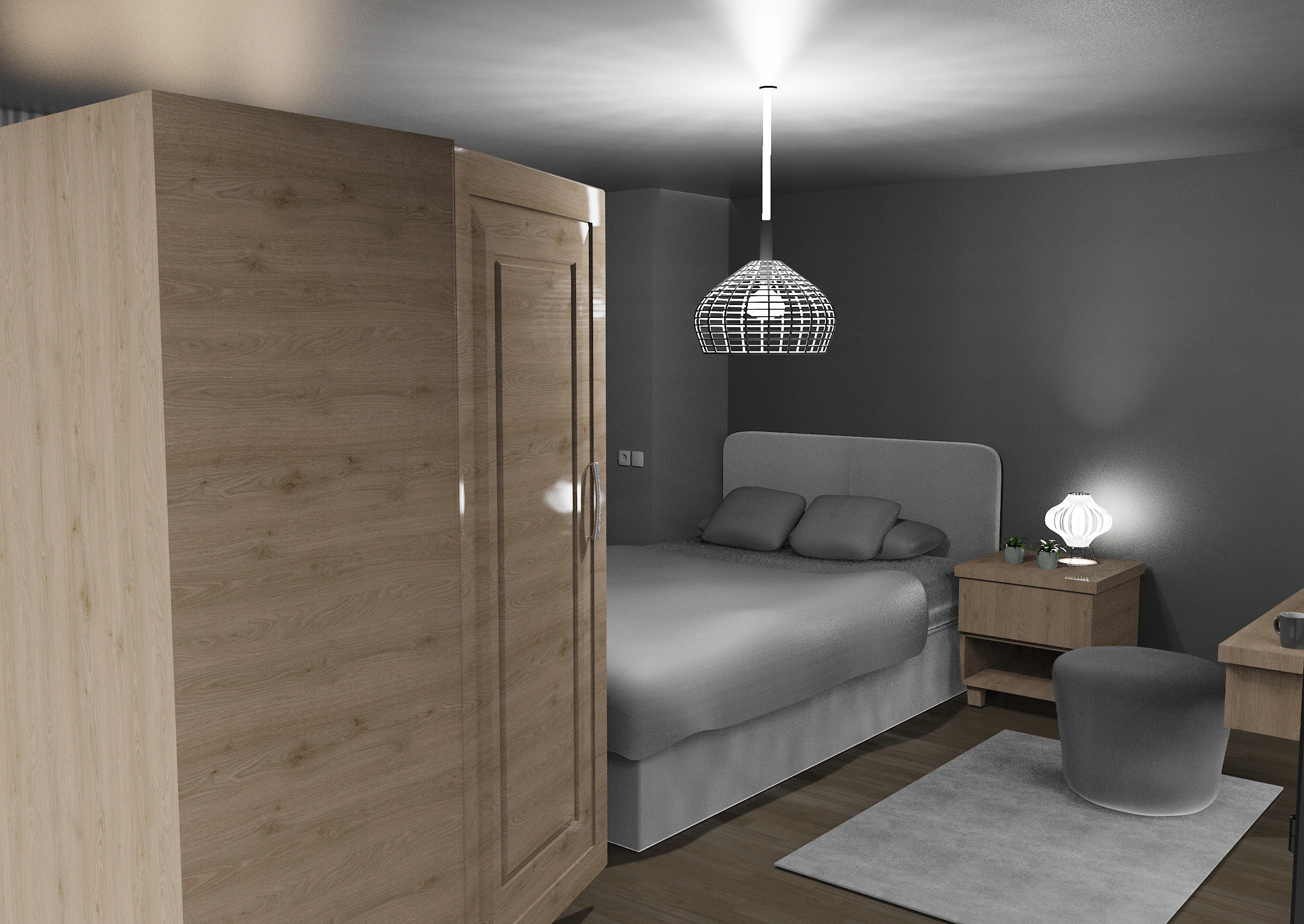 Bedroom 3D Model .c4d .max .obj .3ds .fbx .stl .blend
