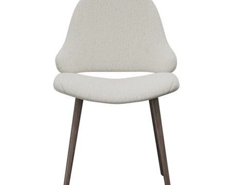 YEL-Style Upholstered Boucle Dining Chair Inspired by Roche Bobois 3D Model