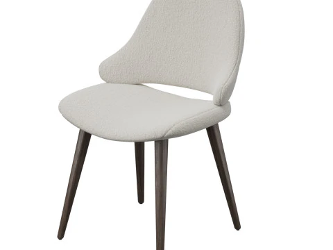 YEL-Style Upholstered Boucle Dining Chair Inspired by Roche Bobois 3D Model