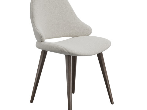 YEL-Style Upholstered Boucle Dining Chair Inspired by Roche Bobois 3D Model