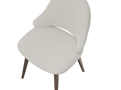 YEL-Style Upholstered Boucle Dining Chair Inspired by Roche Bobois 3D Model