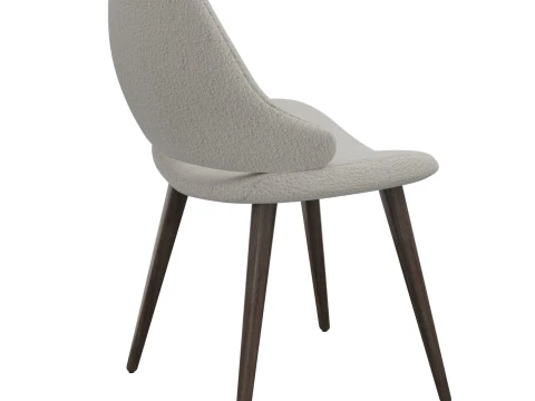 YEL-Style Upholstered Boucle Dining Chair Inspired by Roche Bobois 3D Model