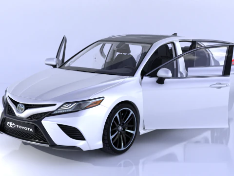Toyota Camry de alto detalhe com interior totalmente detalhado Modelo 3D