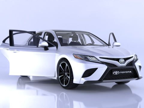 Toyota Camry High-Detail with Fully Detailed Interior 3D Model