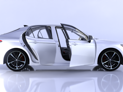 Toyota Camry High-Detail with Fully Detailed Interior 3D Model