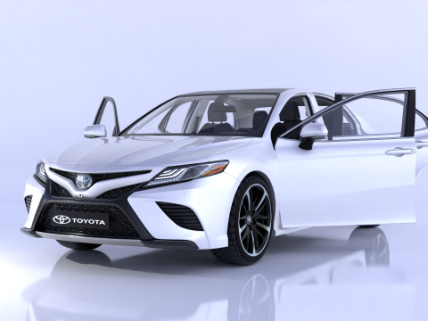 Toyota Camry High-Detail with Fully Detailed Interior 3D Model