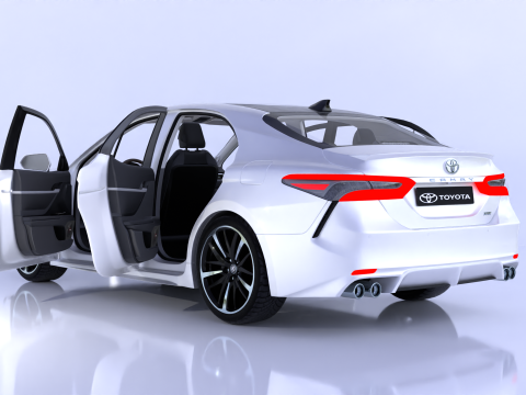 Toyota Camry High-Detail with Fully Detailed Interior 3D Model