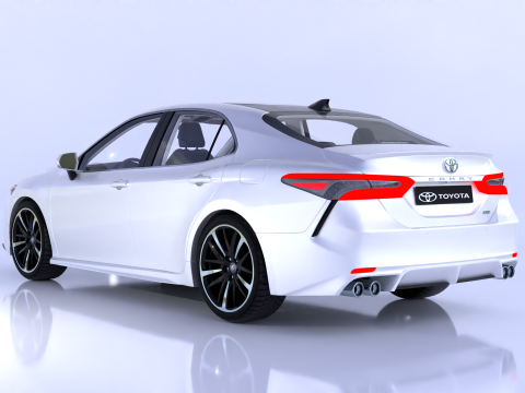 Toyota Camry High-Detail with Fully Detailed Interior 3D Model