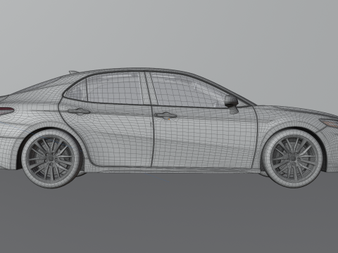 Toyota Camry High-Detail with Fully Detailed Interior 3D Model