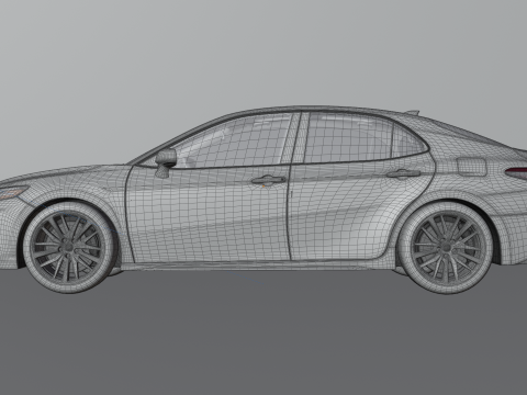 Toyota Camry High-Detail with Fully Detailed Interior 3D Model