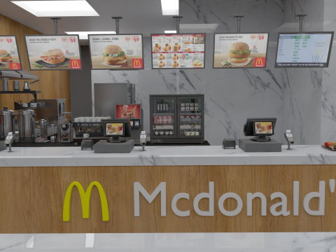 McDonald Restaurant High-Quality Modelo 3D