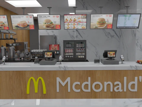 McDonald Restaurant High-Quality 3D Model