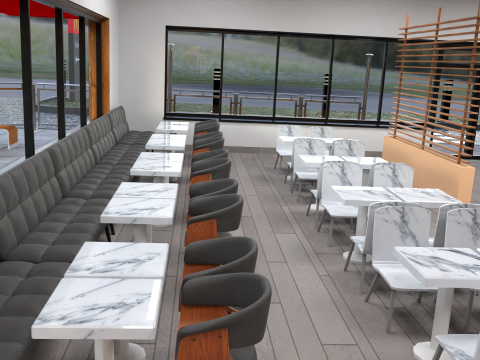 McDonald Restaurant High-Quality Modelo 3D
