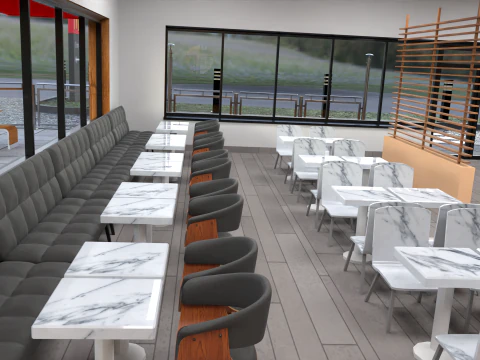 McDonald Restaurant High-Quality 3D Model
