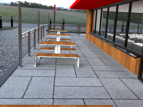 McDonald Restaurant High-Quality Modelo 3D