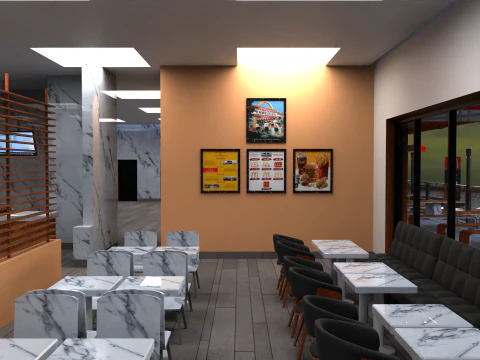 McDonald Restaurant High-Quality 3D Model