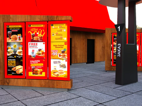 McDonald Restaurant High-Quality 3D Model