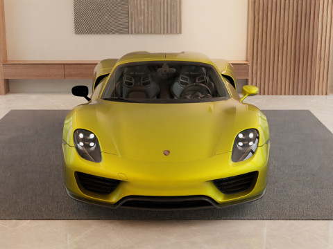 Porsche 918 Spyder with Detachable Roof Modello 3D