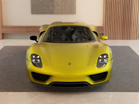 Porsche 918 Spyder with Detachable Roof 3D Model
