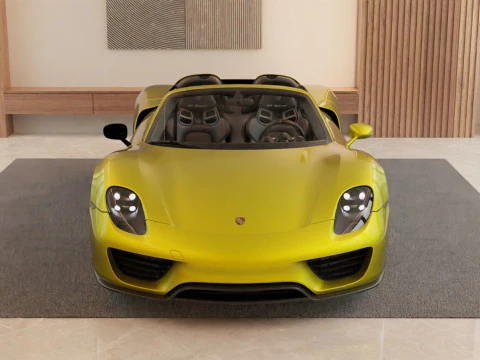 Porsche 918 Spyder with Detachable Roof 3D Model