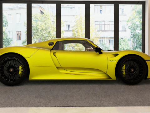 Porsche 918 Spyder with Detachable Roof 3D Model