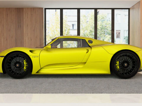Porsche 918 Spyder with Detachable Roof 3D Model