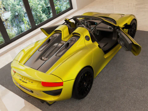 Porsche 918 Spyder with Detachable Roof 3D Model
