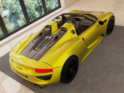 Porsche 918 Spyder with Detachable Roof 3D Model