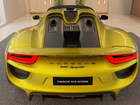 Porsche 918 Spyder with Detachable Roof Modello 3D