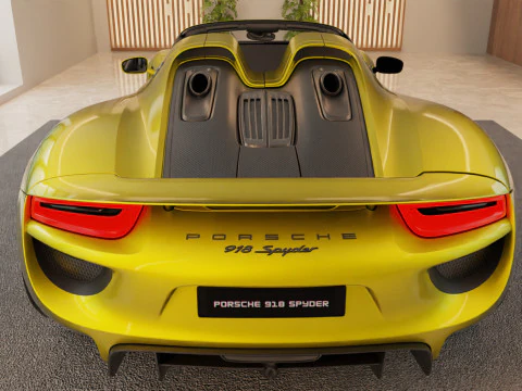 Porsche 918 Spyder with Detachable Roof 3D Model