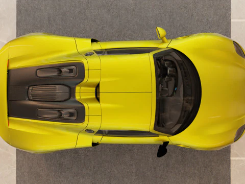 Porsche 918 Spyder with Detachable Roof 3D Model