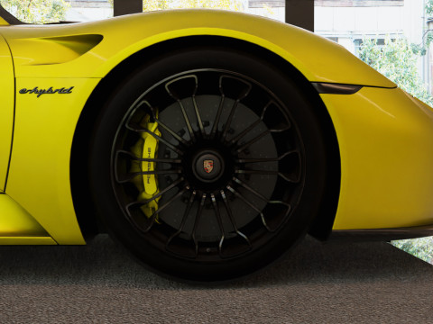 Porsche 918 Spyder with Detachable Roof Modello 3D