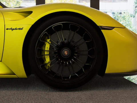 Porsche 918 Spyder with Detachable Roof 3D Model