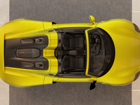 Porsche 918 Spyder with Detachable Roof Modello 3D