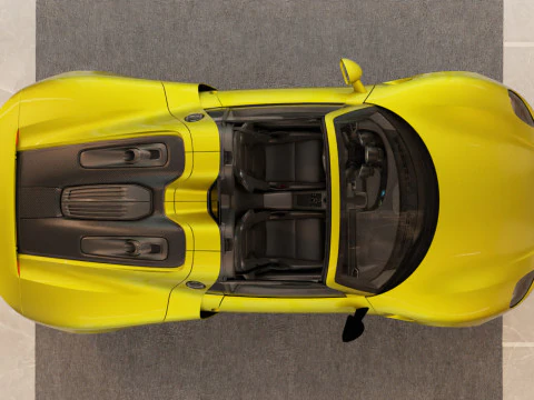 Porsche 918 Spyder with Detachable Roof 3D Model
