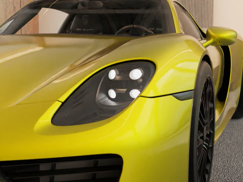 Porsche 918 Spyder with Detachable Roof 3D Model