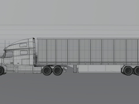 Volvo VNL 760 Truck High-Quality Modelo 3D