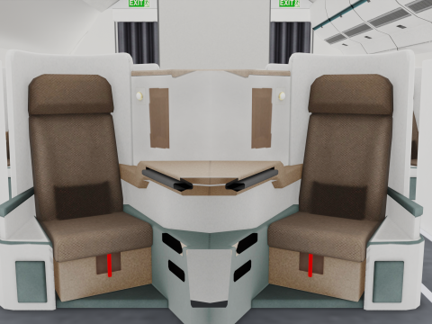 Airbus A380 Ultra Realistic Exterior Full Interior Cabin Cockpit 3D Модель