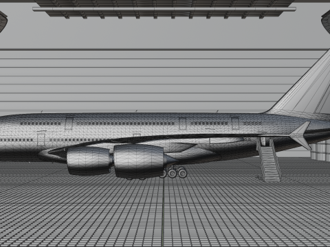 Airbus A380 Ultra Realistic Exterior Full Interior Cabin Cockpit 3D Модель
