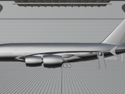 Airbus A380 Ultra Realistic Exterior Full Interior Cabin Cockpit 3D Модель