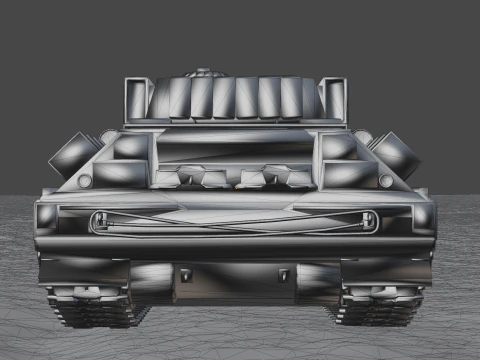 Sci-Fi Battle Tank High-Detail Game-Ready 3D Model