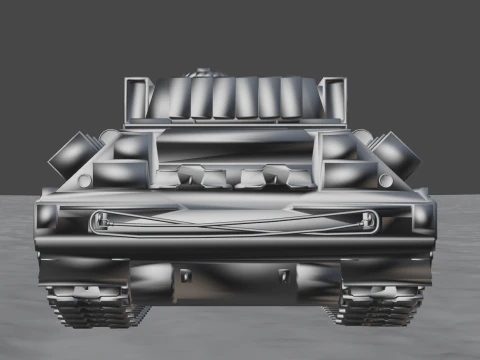 Sci-Fi Battle Tank High-Detail Game-Ready 3D Model