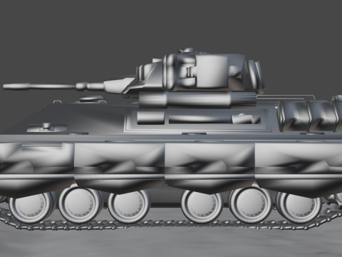 Sci-Fi Battle Tank High-Detail Game-Ready 3D 모델