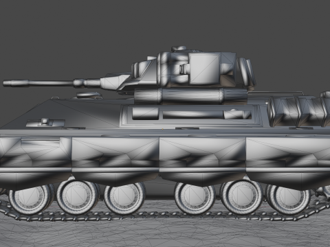Sci-Fi Battle Tank High-Detail Game-Ready 3D 모델
