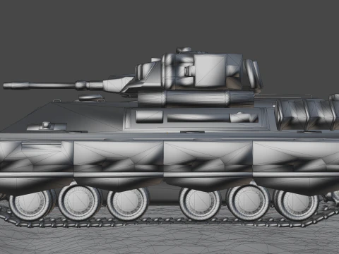 Sci-Fi Battle Tank High-Detail Game-Ready 3D Model
