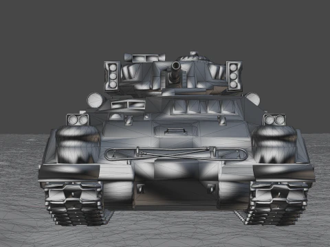 Sci-Fi Battle Tank High-Detail Game-Ready 3D Model